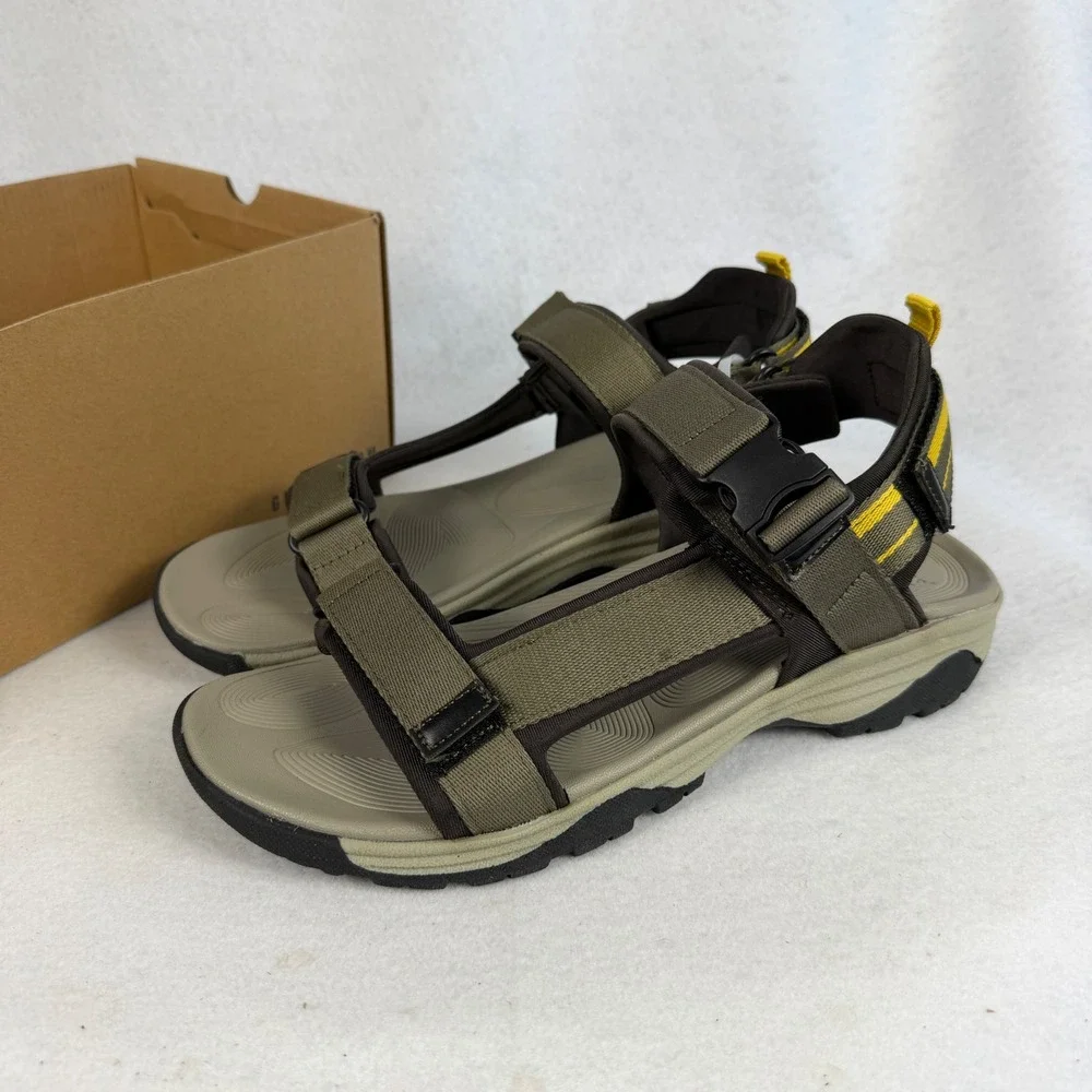 G.H. Bass Trek Sport Sandals Moss Green Adjustable Straps Mens US 10 UK 9